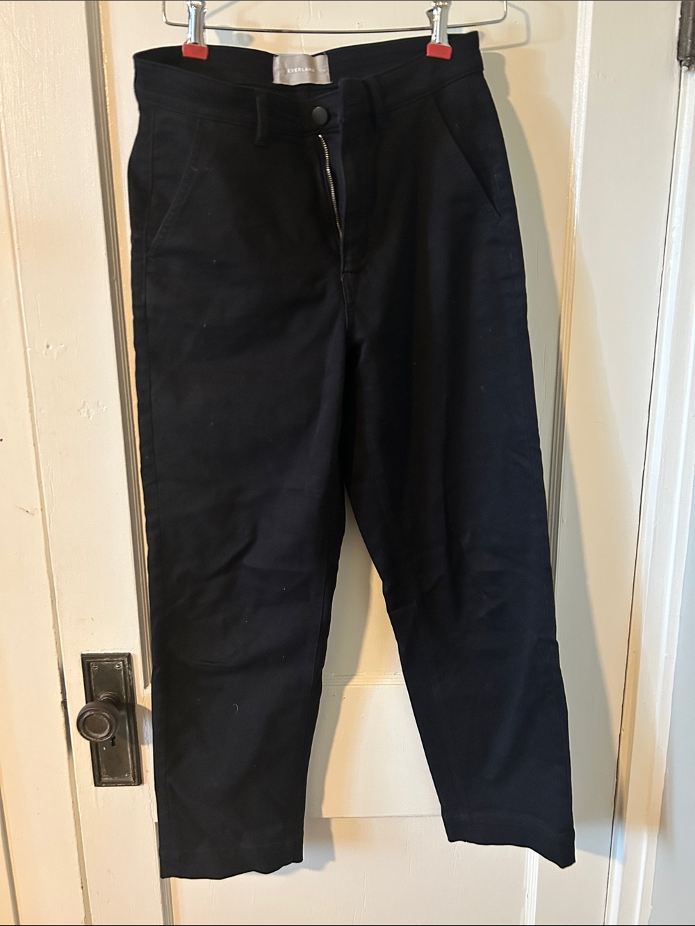 Everlane Black Straight Leg Cropped Pants